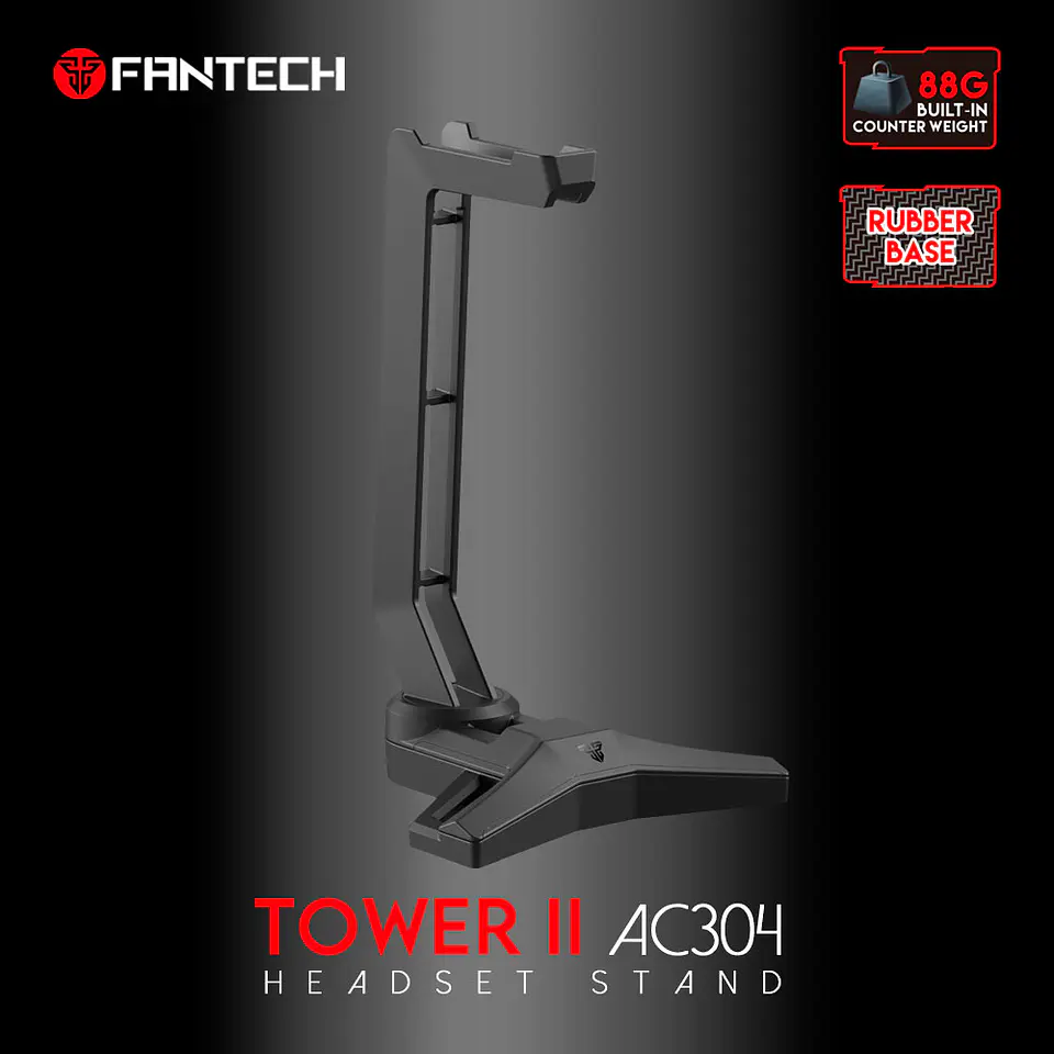 AC304 TOWER II Black Soporte de Audífonos 6
