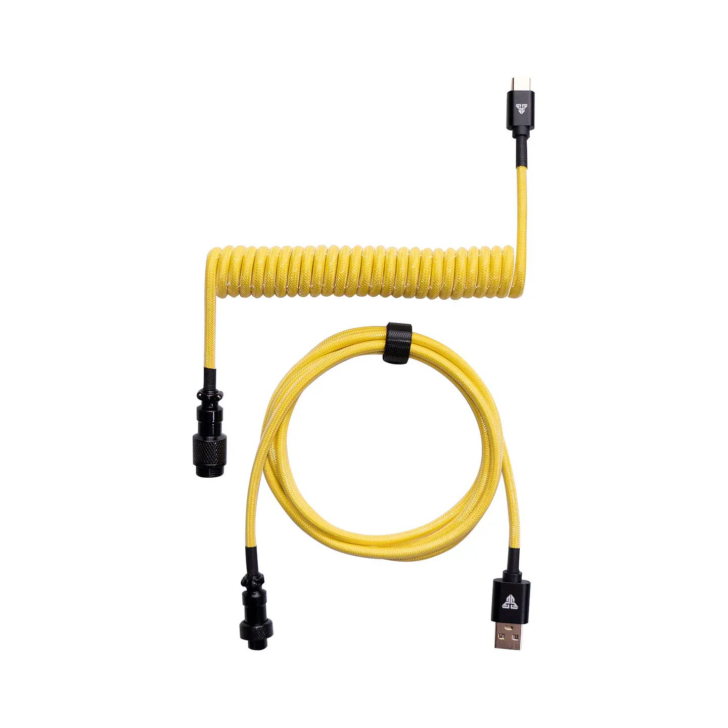AC701 Yellow Cable Rizado USB C a USB A 1