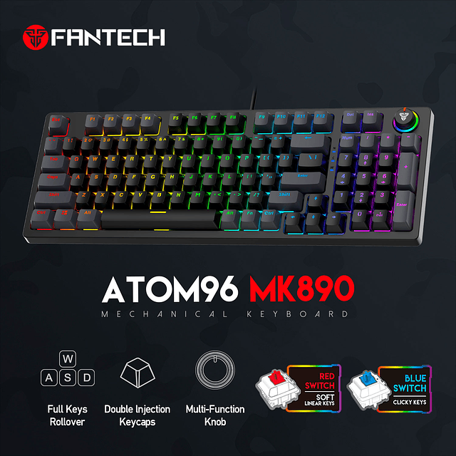 Teclado Mecánico ATOM96 MK890 Black