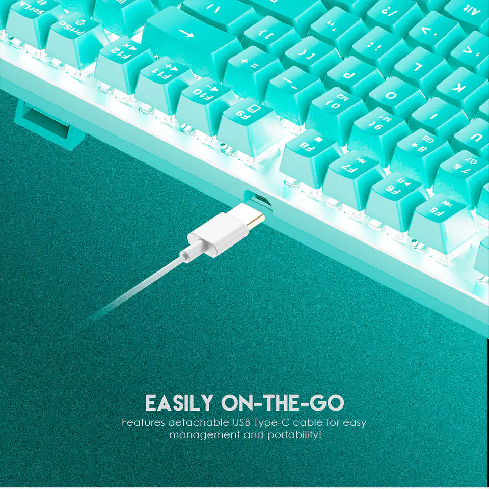 MK856 MAXFIT87 Mint Teclado Mecánico 80% Layout Español 9