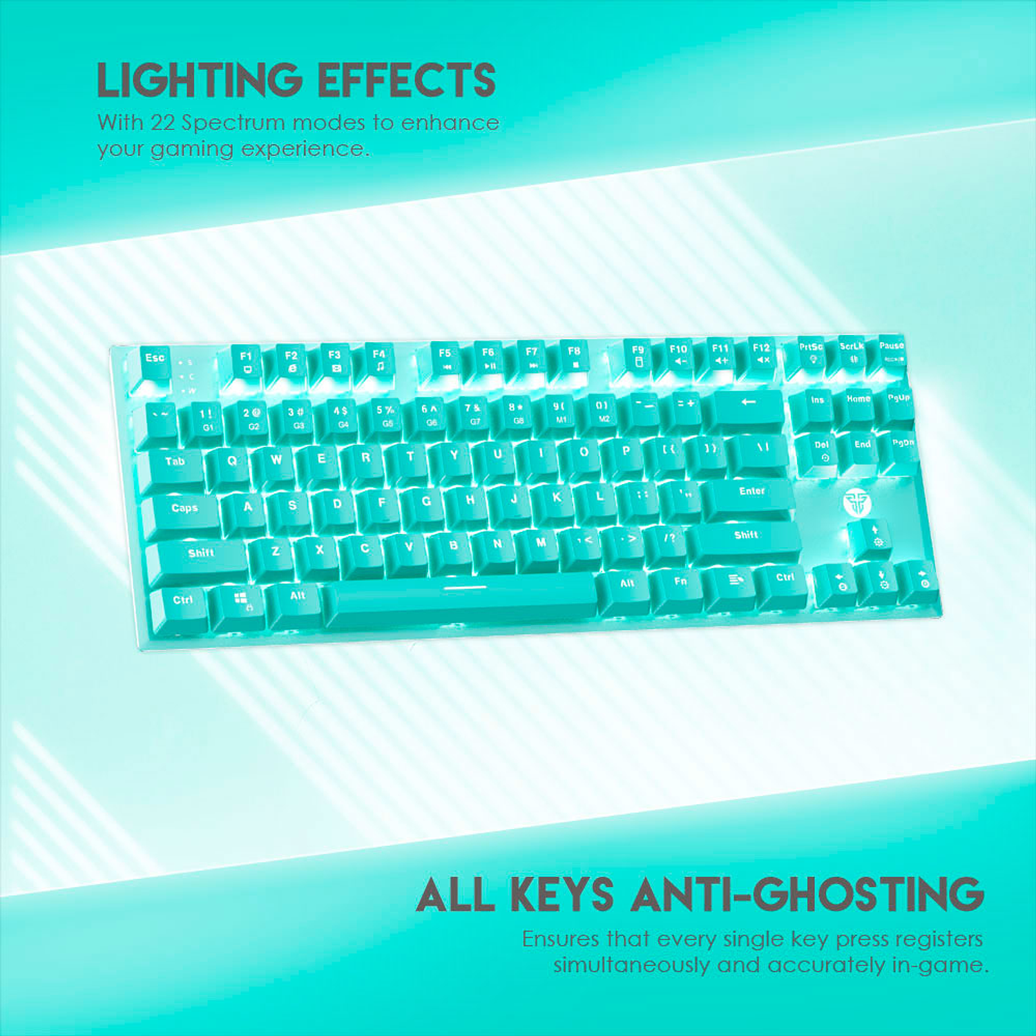 MAXFIT87 Español MK856 Mint Edition Teclado Mecánico 80% 8