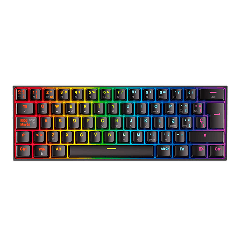 MK857 MAXFIT61 Black Teclado Mecánico 60% Layout Español