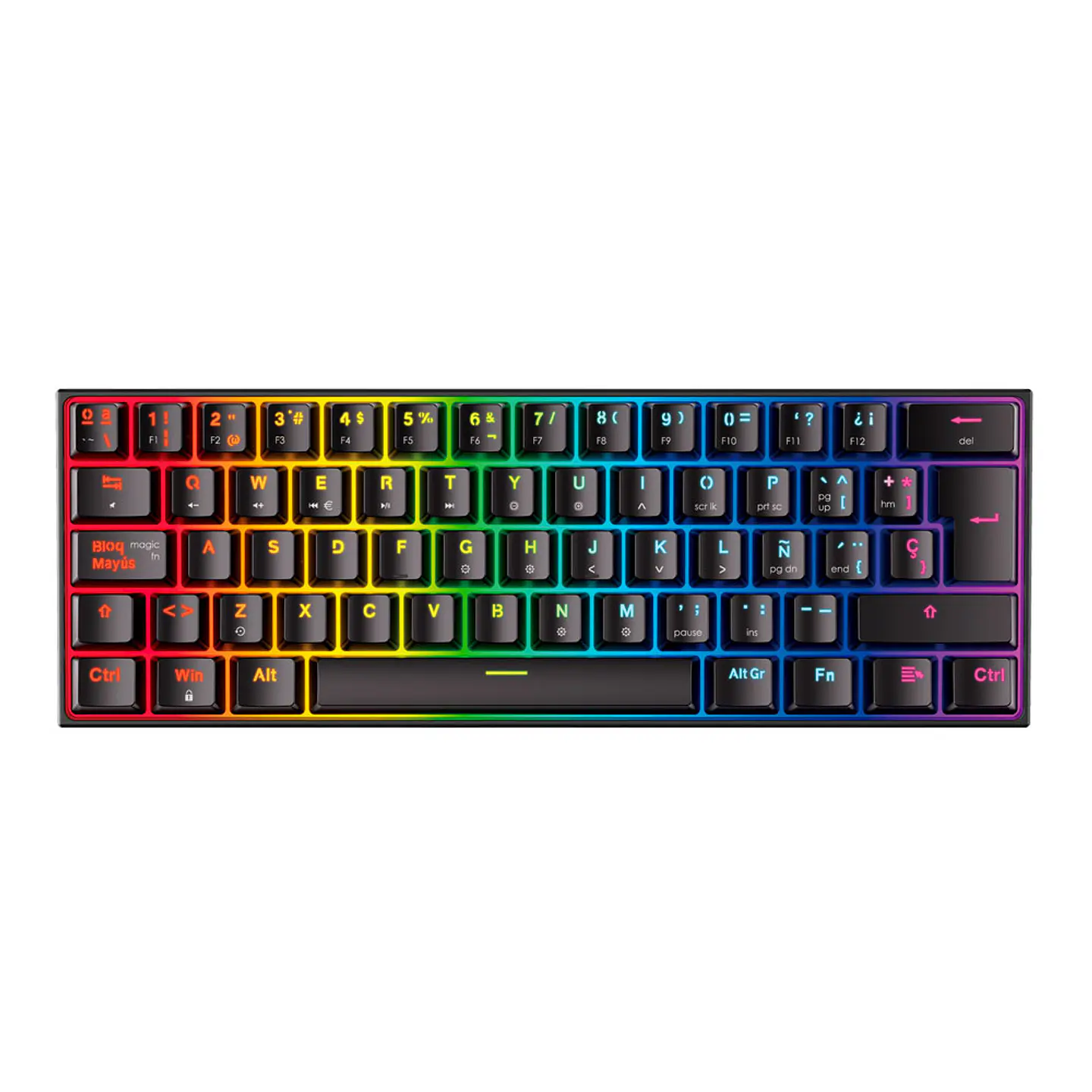 MK857 MAXFIT61 Black Teclado Mecánico 60% Layout Español 1