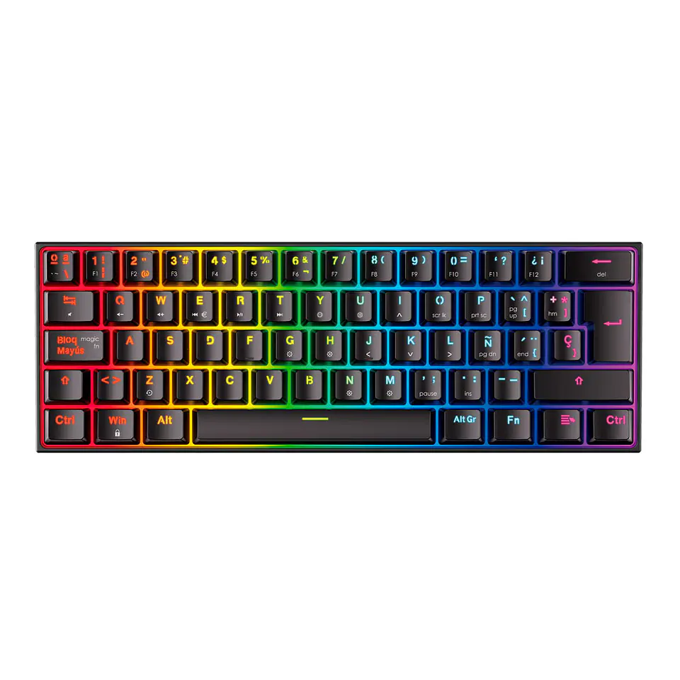 MK857 MAXFIT61 Black Teclado Mecánico 60% Layout Español 1