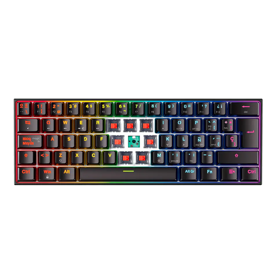 MK857 MAXFIT61 Black Teclado Mecánico 60% Layout Español 3