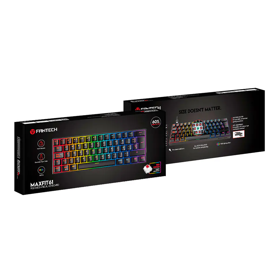 MK857 MAXFIT61 Black Teclado Mecánico 60% Layout Español 11