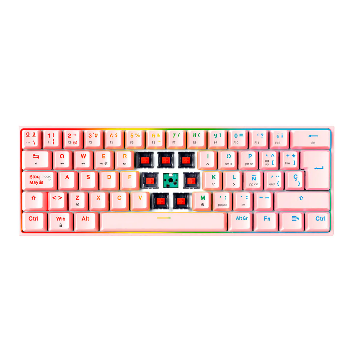MK857 MAXFIT61 Sakura Teclado Mecánico 60% Layout Español 3