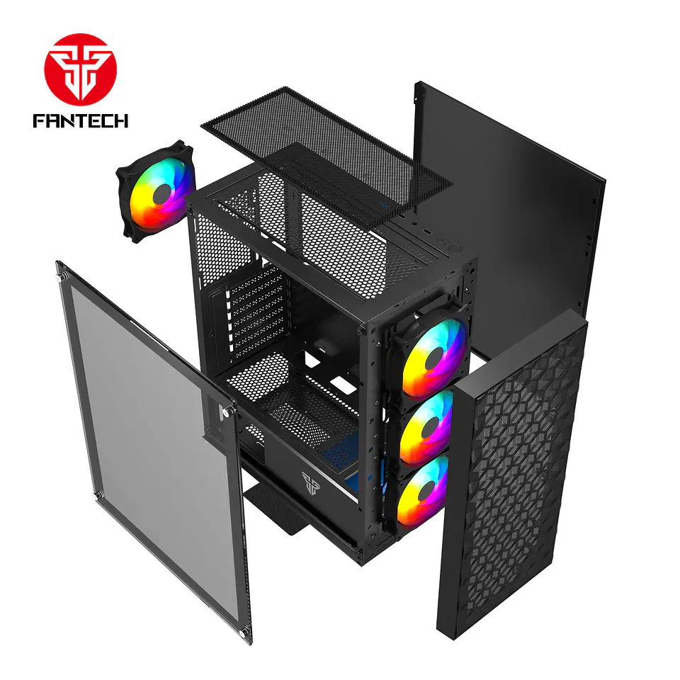 CG83 AERO II Black Gabinete PC + 4 Ventiladores RGB 5