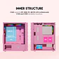 CG83 AERO II Pink Gabinete PC + 4 Ventiladores RGB - Miniatura 9
