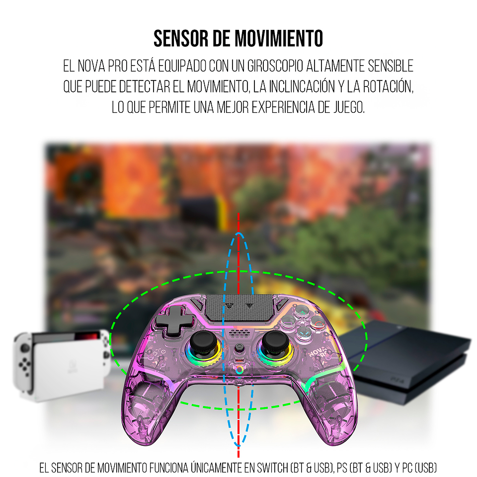 WGP14V2 NOVA PRO Atomic Purple Control Inalámbrico Multiplataforma PS4 PC Switch 11