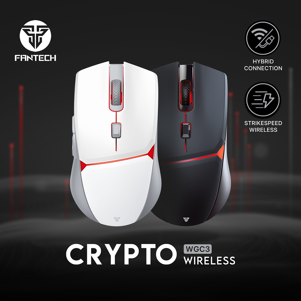 WGC3 CRYPTO Black Gaming Mouse Inalámbrico 10.000 DPI 13