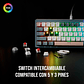 MK912 ATOM PRO63 Mercury Teclado Mecánico Inalámbrico 60% Layout USA - Miniatura 5