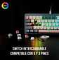 ATOM PRO63 RGB USA MK912 Mercury Wireless Teclado Mecánico inalámbrico 60% - Miniatura 5
