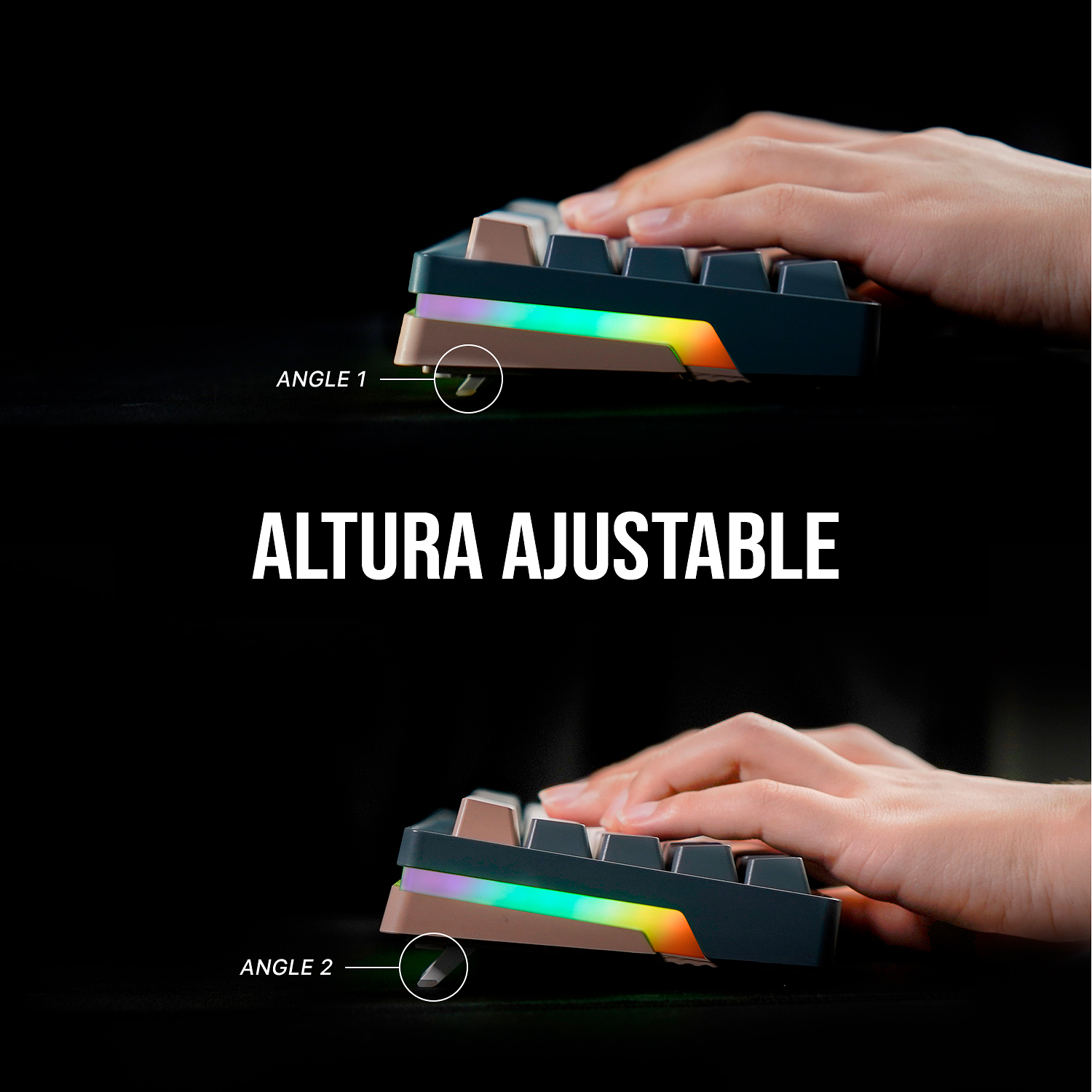 ATOM PRO63 RGB USA MK912 Mercury Wireless Teclado Mecánico inalámbrico 60% 7