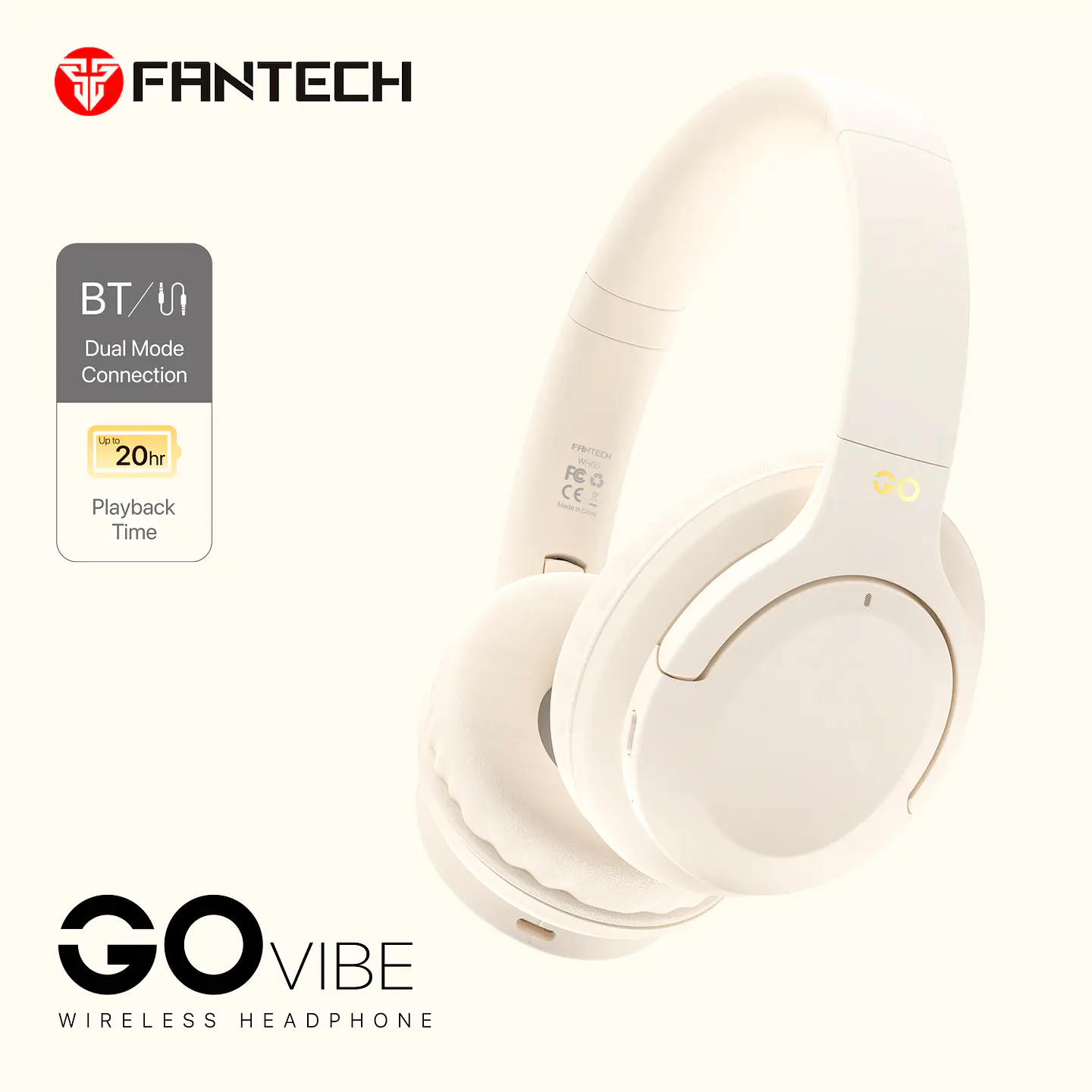 WH05 GO VIBE Beige Audífonos Inalámbricos 10