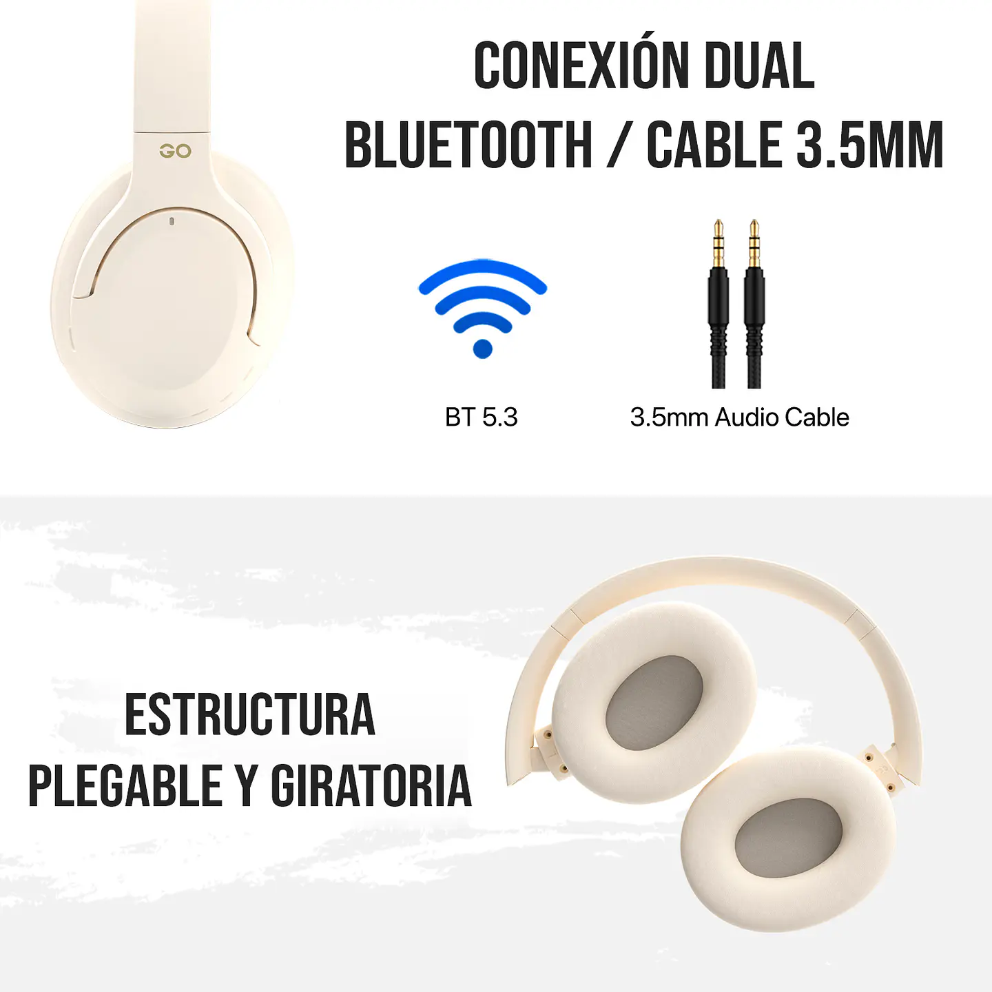 WH05 GO VIBE Beige Audífonos Inalámbricos 8