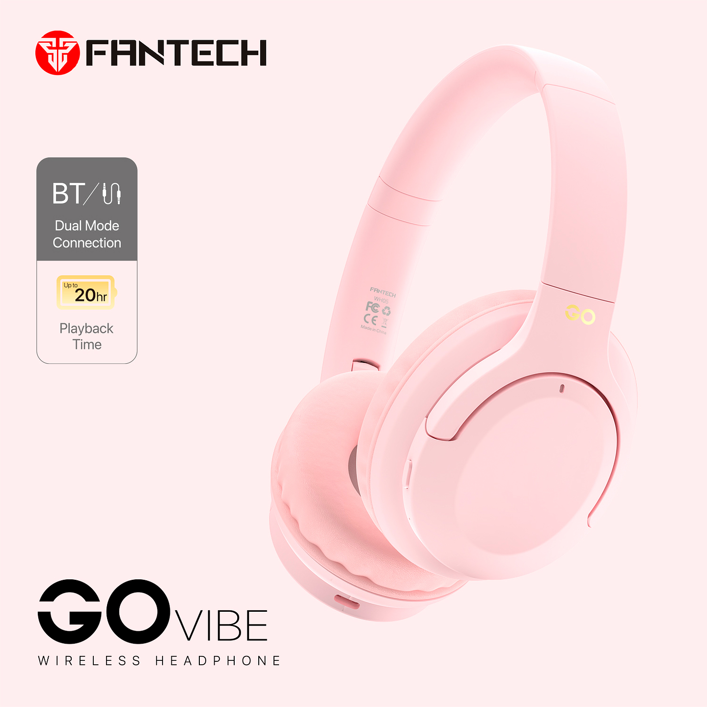 WH05 GO VIBE Pink Audífonos Inalámbricos 11