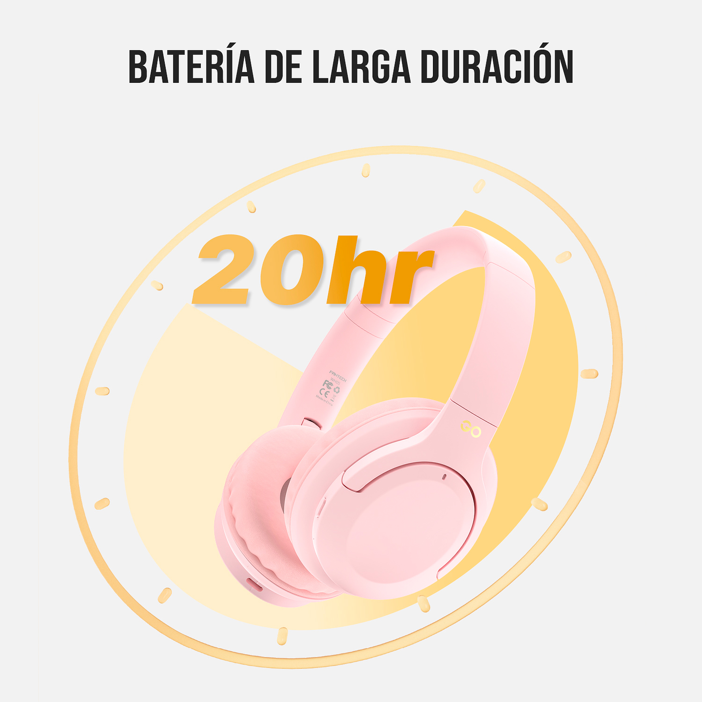 WH05 GO VIBE Pink Audífonos Inalámbricos 9