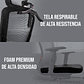 OCA259s Black Silla ergonómica Oficina de Malla con Reposapiés - Miniatura 12