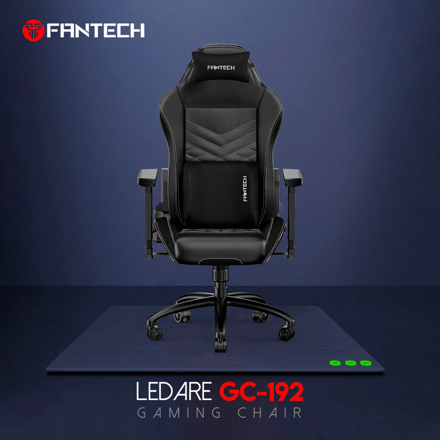 GC192 LEDARE TANK Midnight Black Silla Ergonómica 14