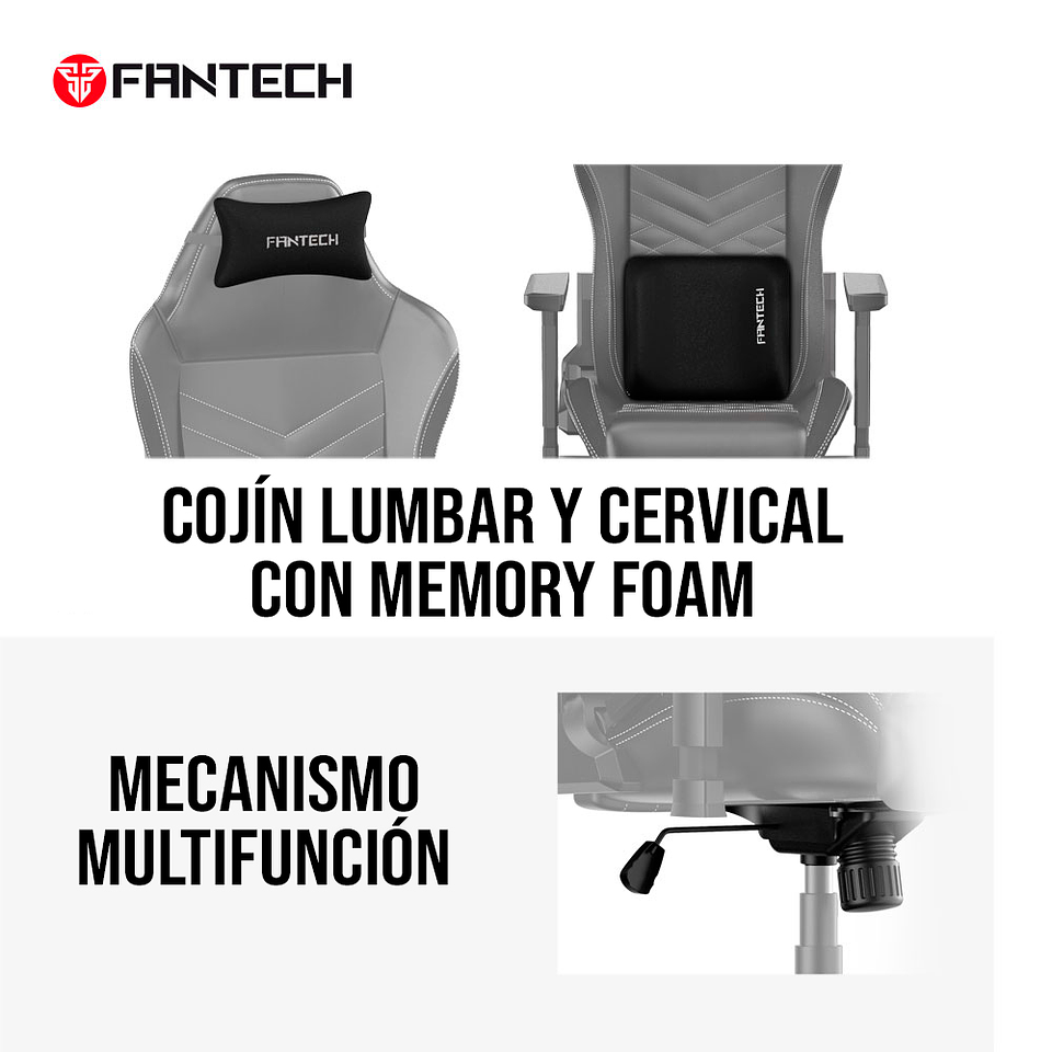 GC192 LEDARE TANK Primastitch Grey Silla Ergonómica de Tela 6