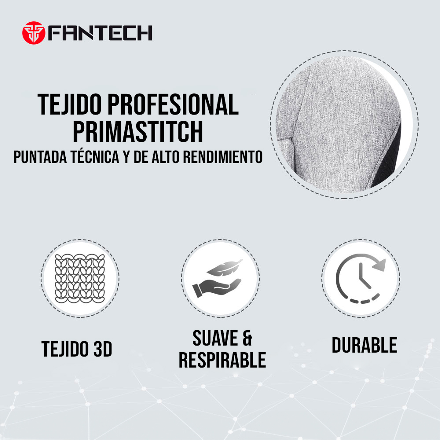 GC192 LEDARE TANK Primastitch Grey Silla Ergonómica de Tela 8