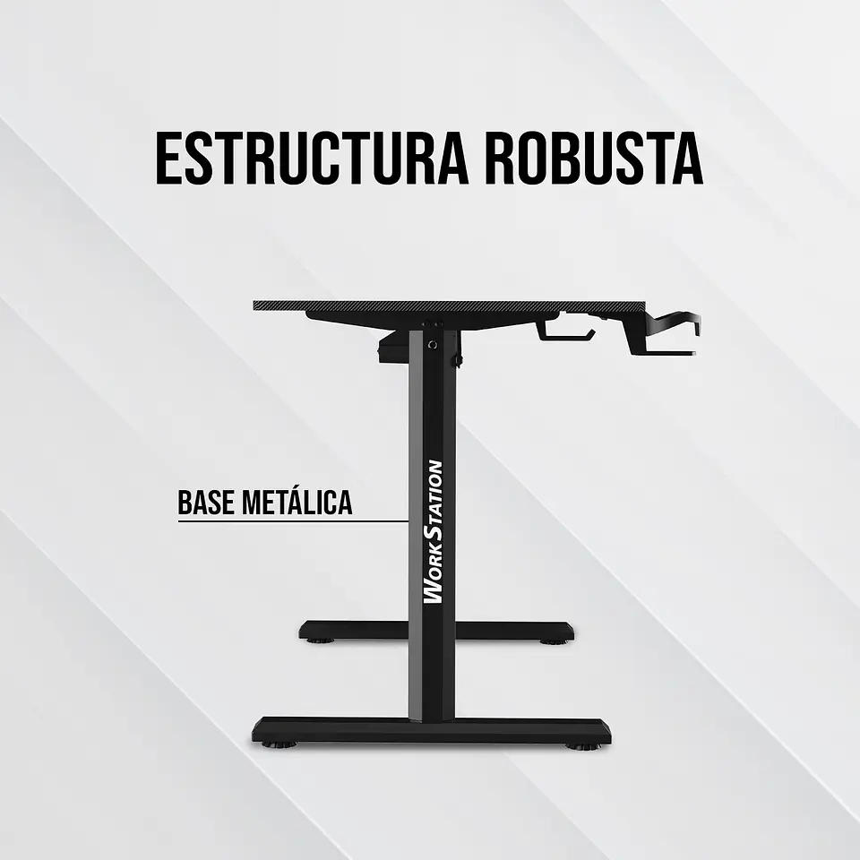 WS311 WORKSTATION Pearl White Escritorio con Control de Elevación Automática 8