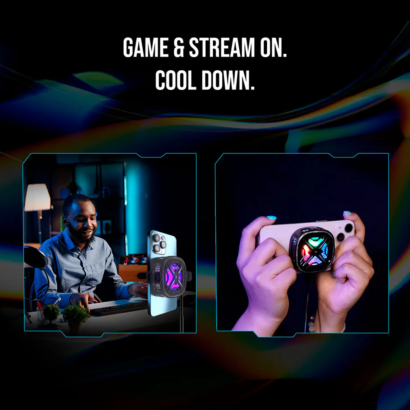 PCM10 GLETSER MAX Black Ventilador inalámbrico de Smartphone Andoid iOS 11