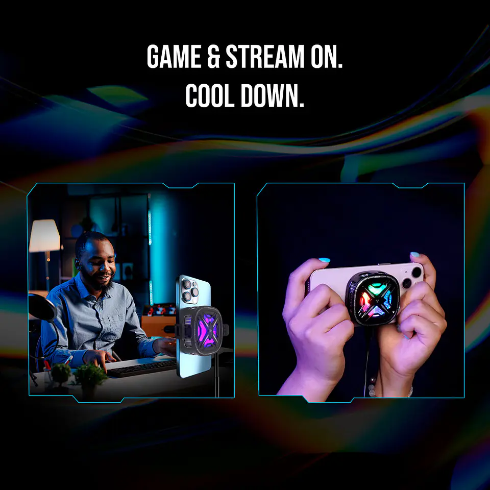 PCM10 GLETSER MAX Black Ventilador inalámbrico de Smartphone Andoid iOS 11