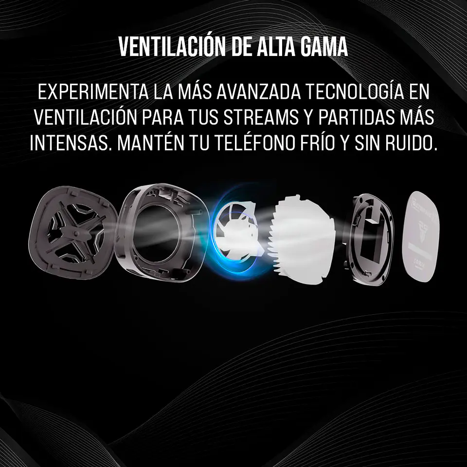 PCM10 GLETSER MAX Black Ventilador inalámbrico de Smartphone Andoid iOS 13