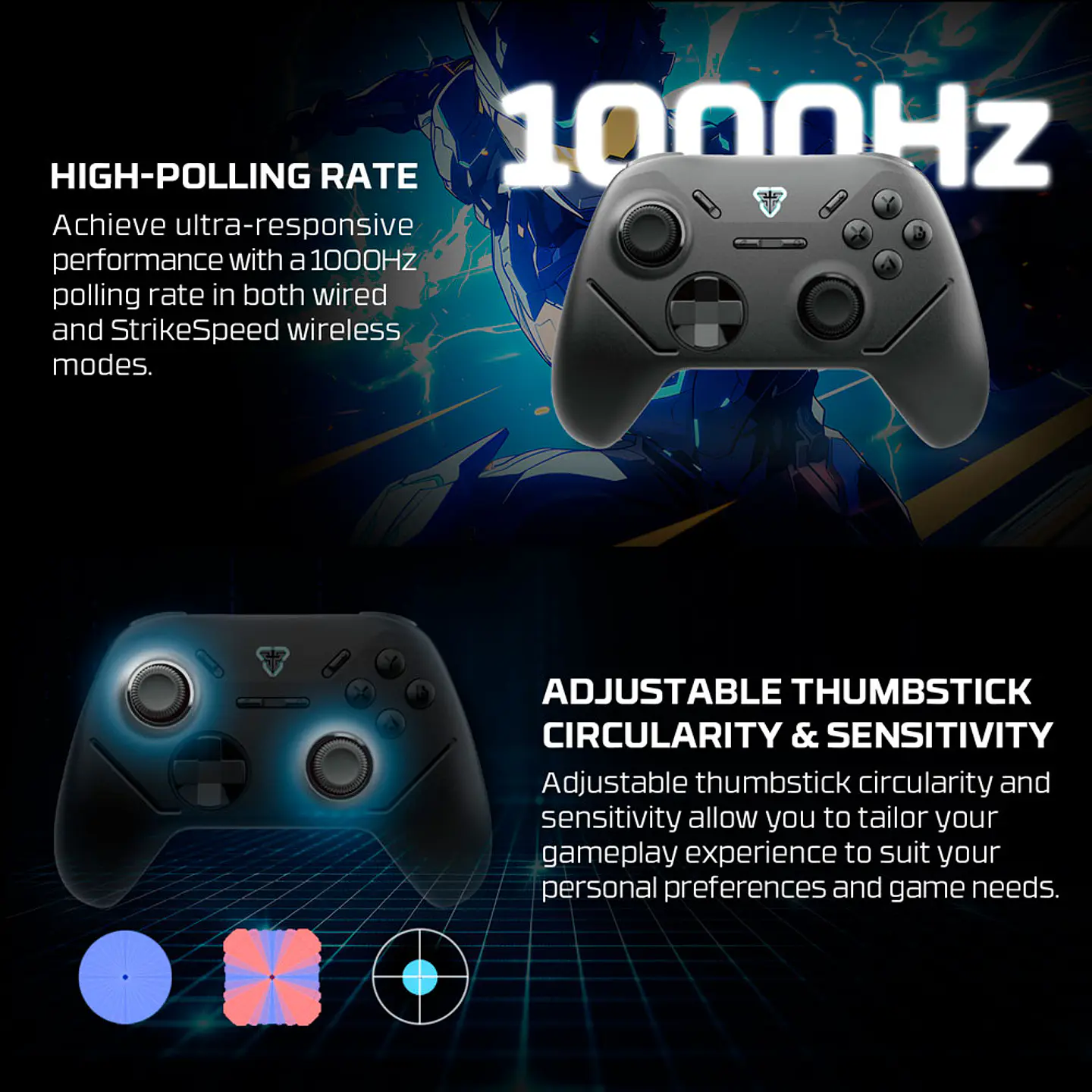 WGP13s SHOOTER III Black Control Inalámbrico Multiplataforma PC Switch Mobile Playstation 20