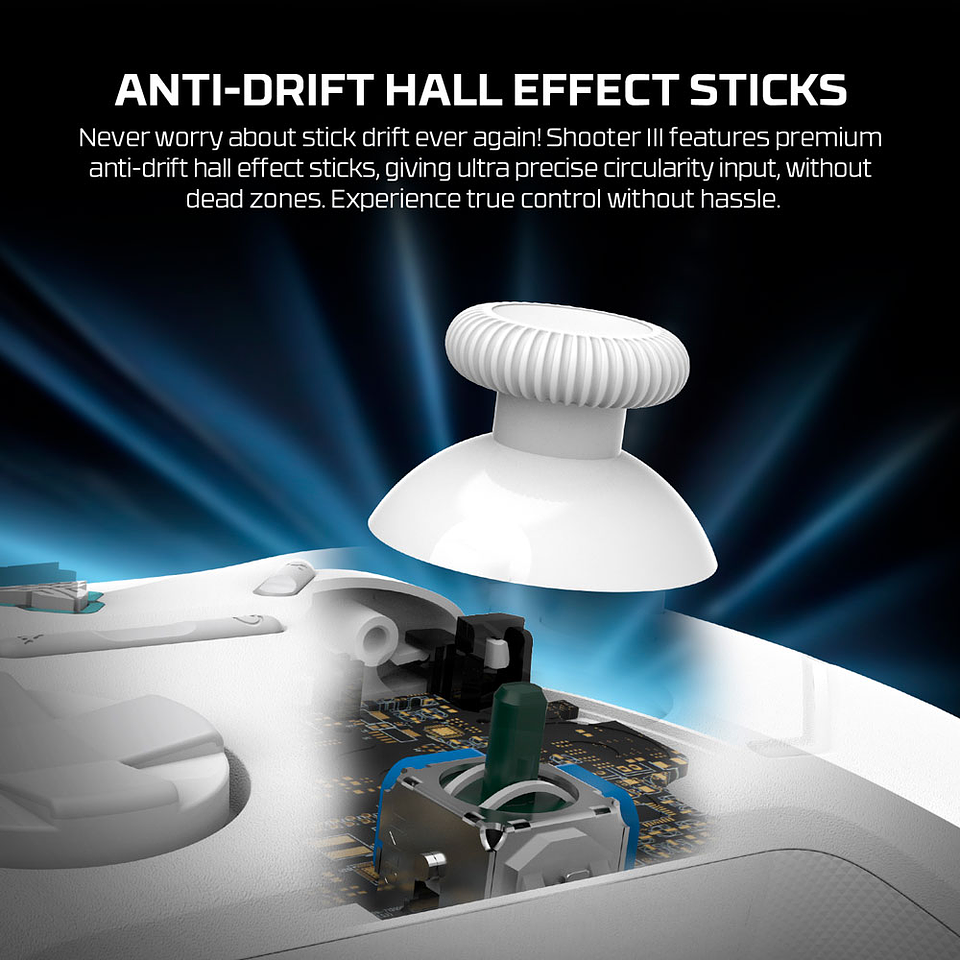 WPG13s SHOOTER III White Control Inalámbrico Multiplataforma PC Switch Mobile Playstation 16