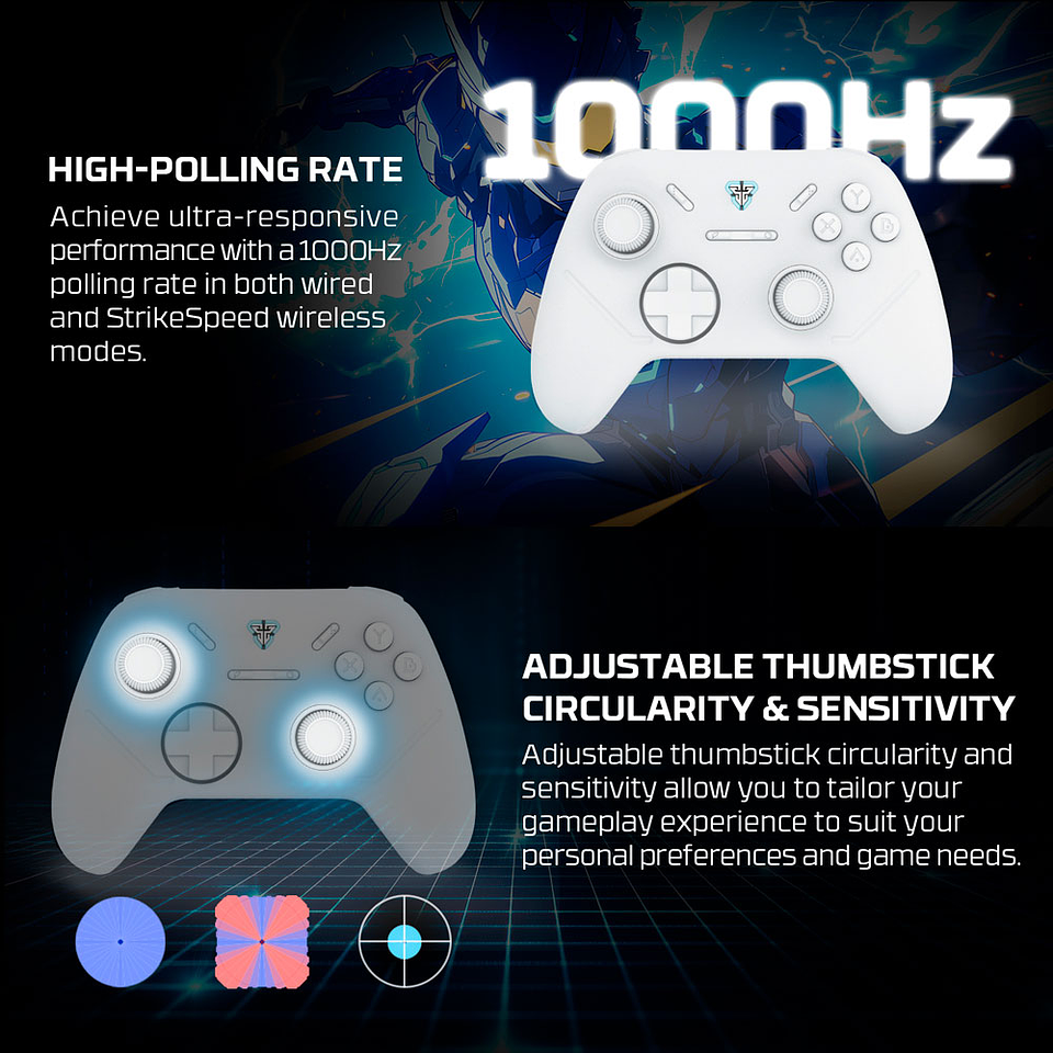 WPG13s SHOOTER III White Control Inalámbrico Multiplataforma PC Switch Mobile Playstation 20