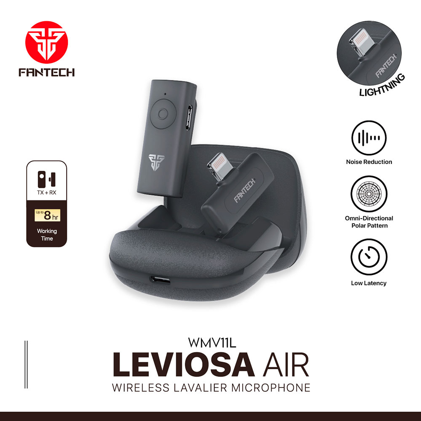 WMV11L LEVIOSA AIR Micrófono Inalámbrico Lavalier Lightning 19