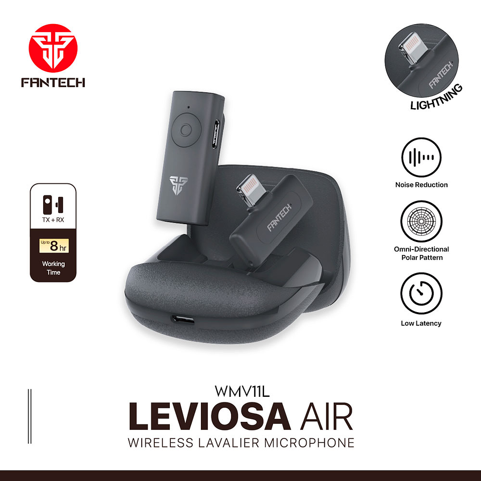 WMV11L LEVIOSA AIR Micrófono Inalámbrico Lavalier Lightning 19