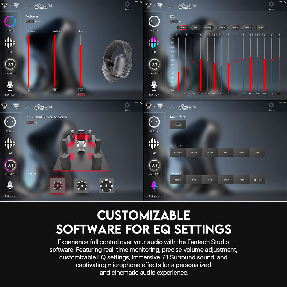 WHG03P STUDIO PRO White Audífonos Inalámbricos 7.1 Virtual 15