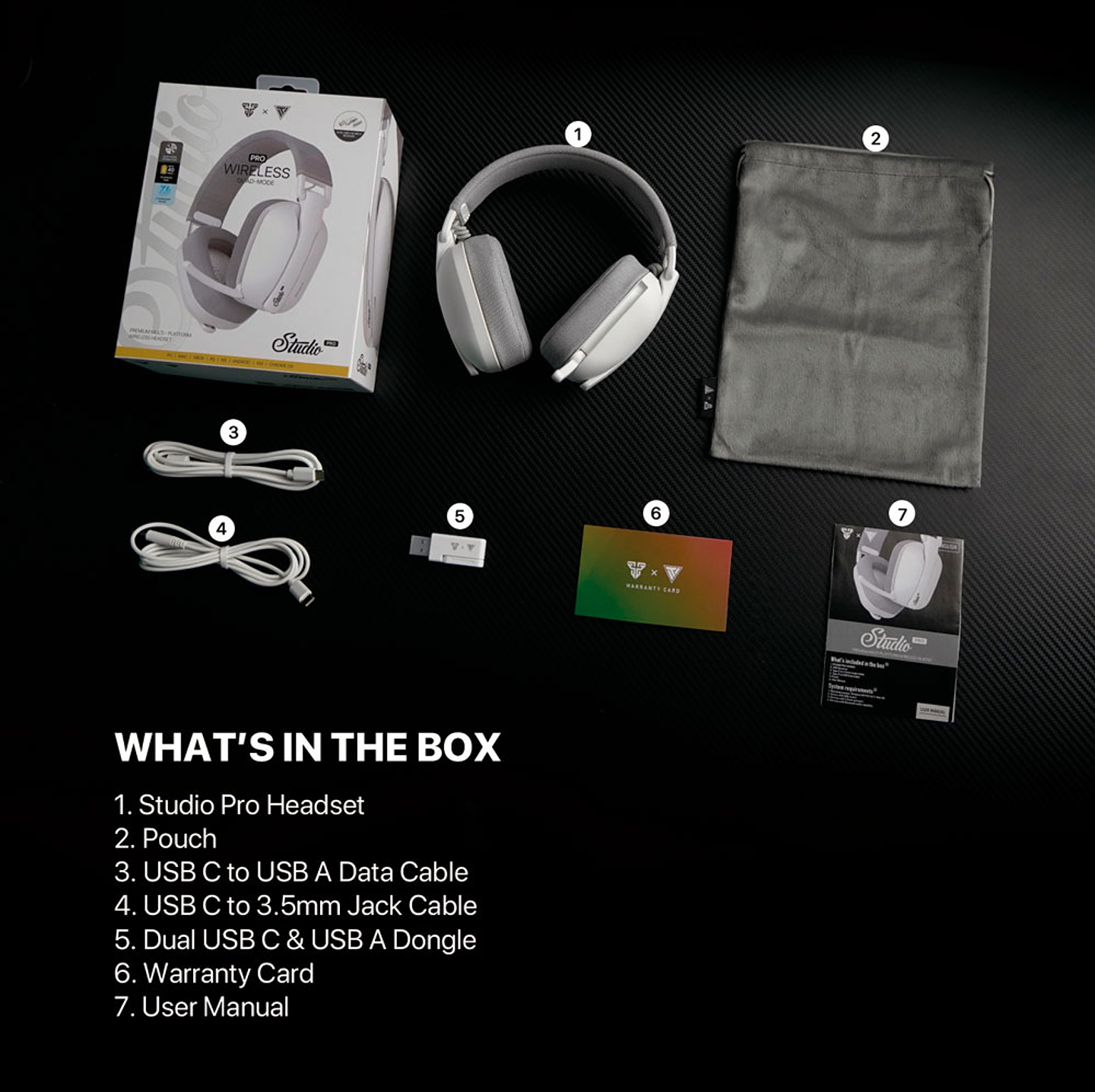 WHG03P STUDIO PRO White Audífonos Inalámbricos 7.1 Virtual 18