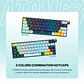 MK874V2 ATOM63 Sky Blue Teclado Mecánico 60% Hot-Swappable Layout USA - Miniatura 4