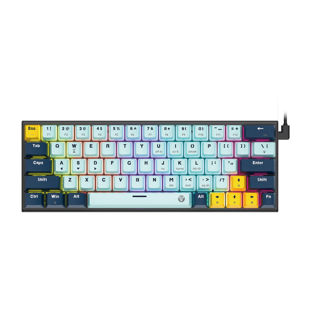 MK874V2 ATOM63 Sky Blue Teclado Mecánico 60% Hot-Swappable Layout USA