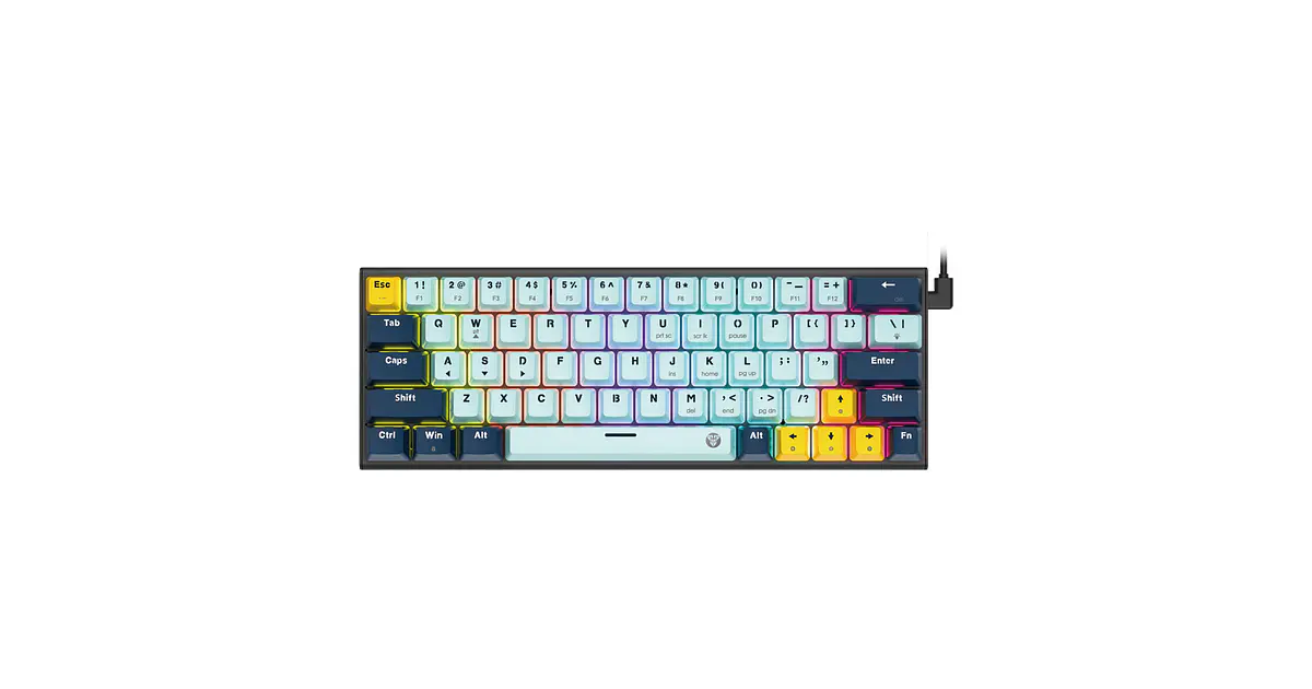 ATOM63 RGB Sky Blue MK874V2 Teclado mecánico factor 60%