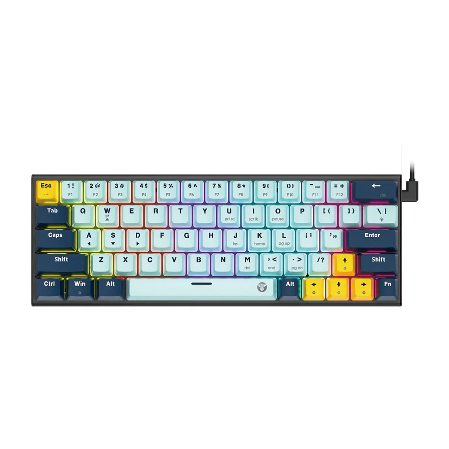 MK874V2 ATOM63 Sky Blue Teclado Mecánico 60% Hot-Swappable Layout USA 1