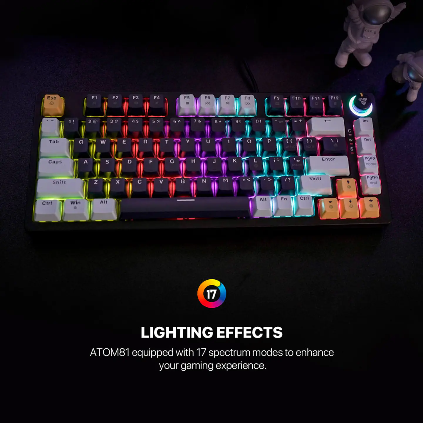 MK875V2 ATOM81 Navy Teclado Mecánico 75% Hot-Swappable Layout USA 2