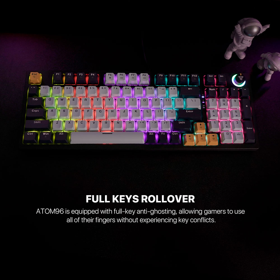 MK890V2 ATOM96 Sky Blue Teclado Mecánico 90% Hot-Swappable Layout USA 5