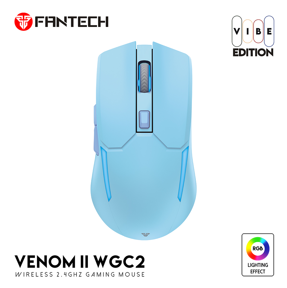 WGC2 VENOM II Blue Mouse Inalámbrico 2.400 DPI 16