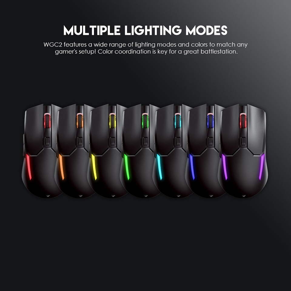 WGC2 VENOM II Black Mouse Inalámbrico 2.400 DPI 11