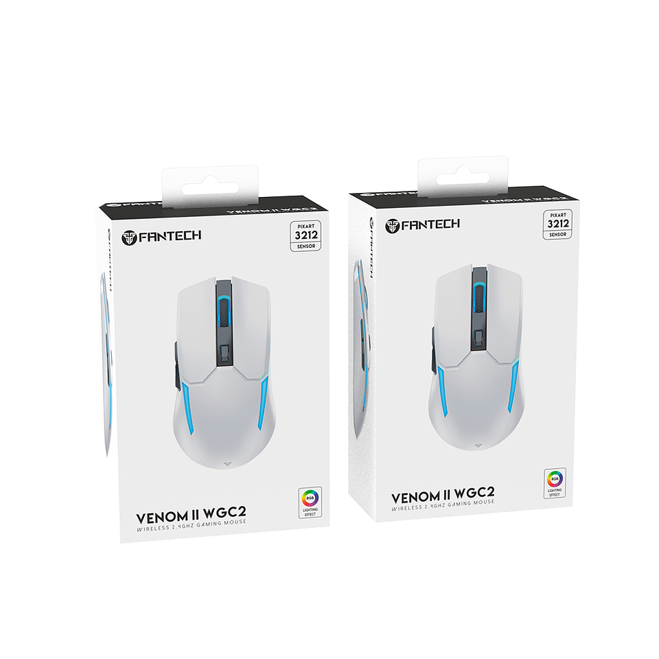 WGC2 VENOM II White Mouse Inalámbrico 2.400 DPI 12