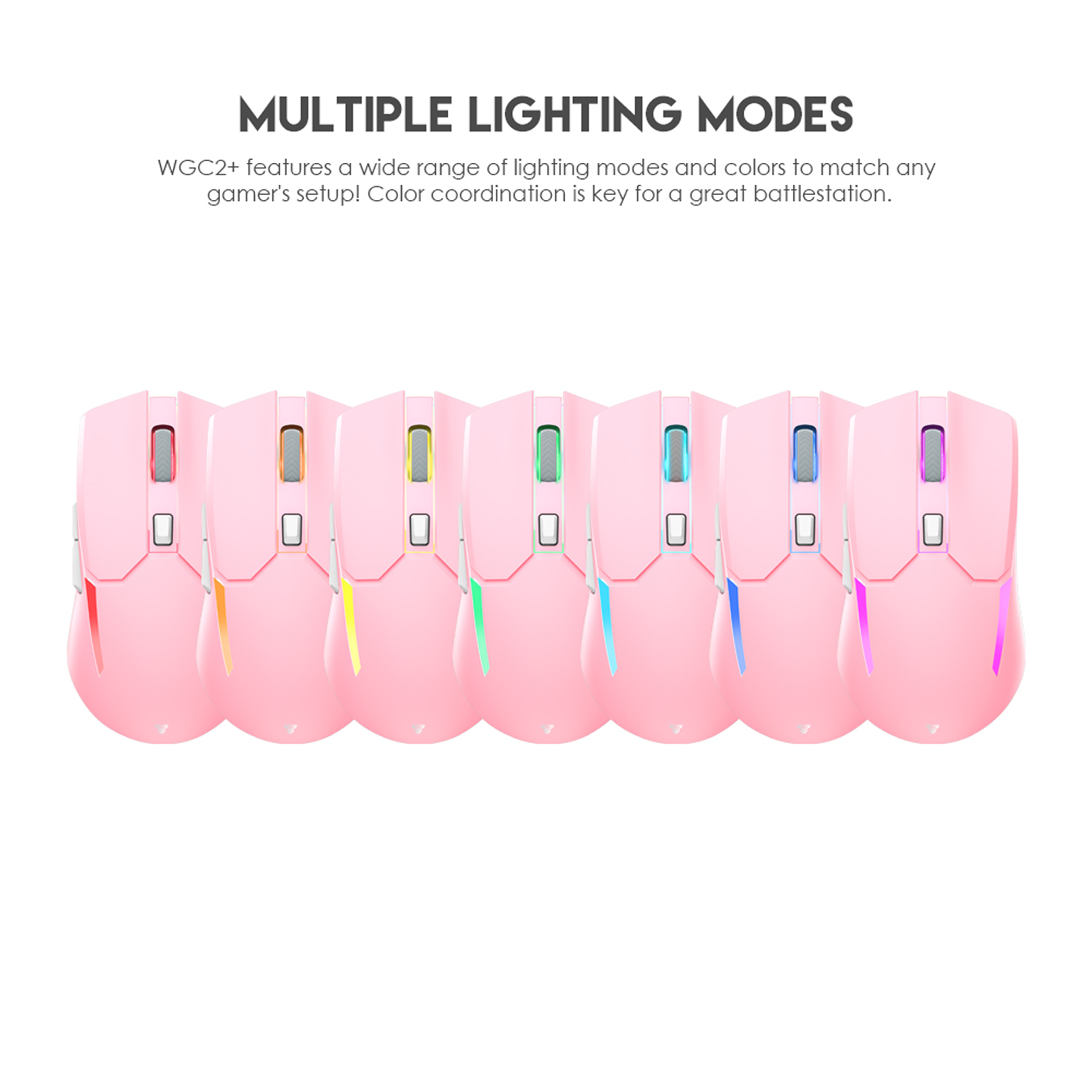 WGC2 VENOM II Pink Mouse Inalámbrico 2.400 DPI 9