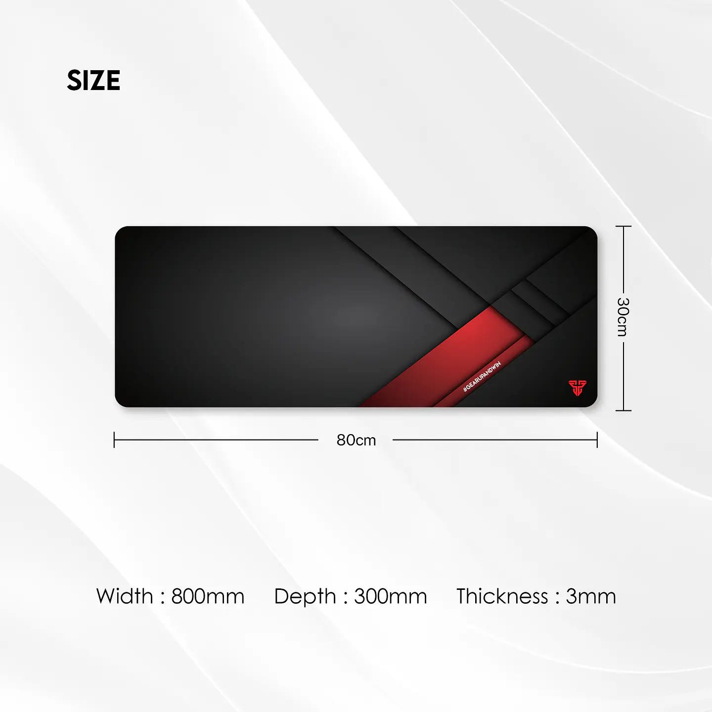 MP806 VIGIL Black Mousepad Talla XL Control Edition 7