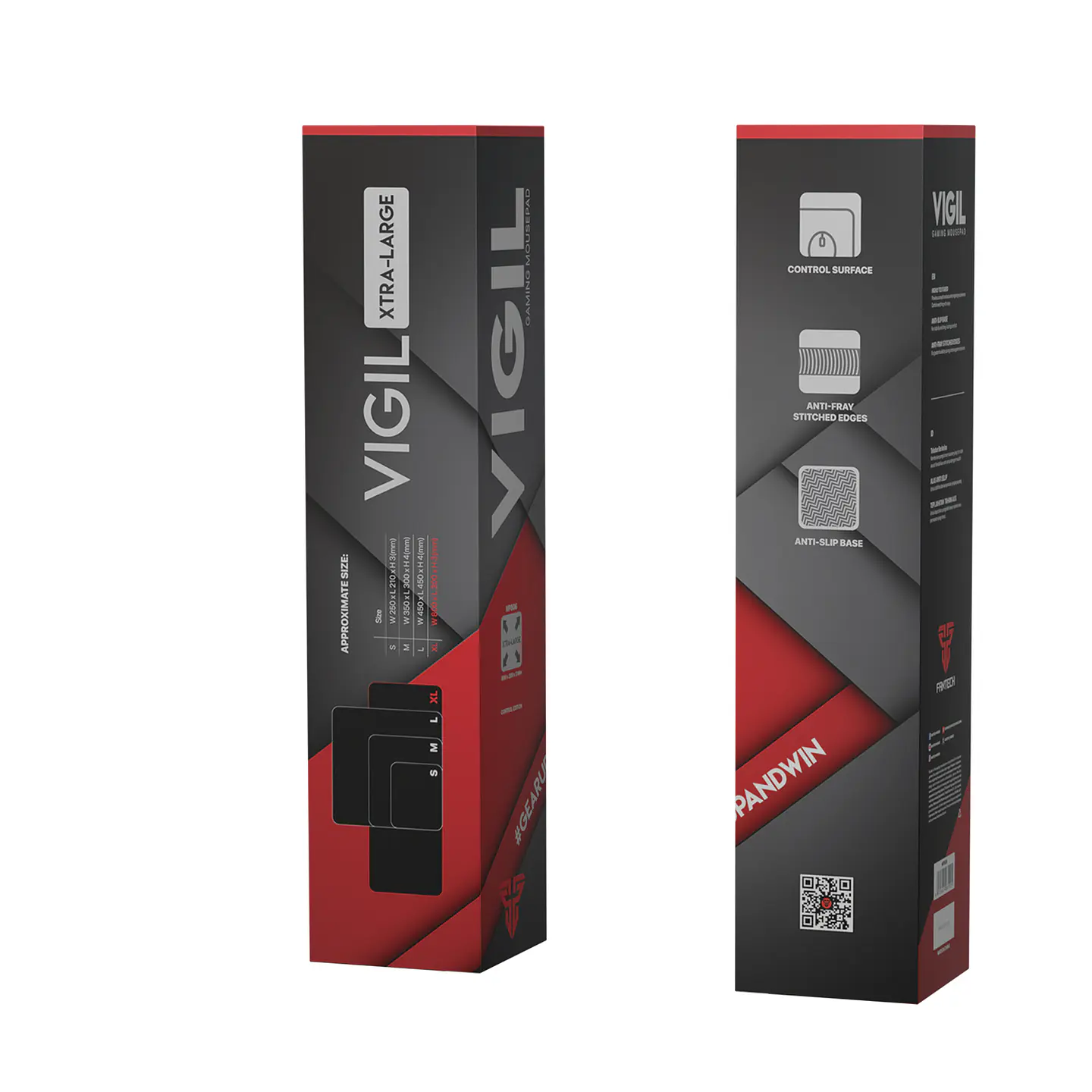 MP806 VIGIL Black Mousepad Talla XL Control Edition 9