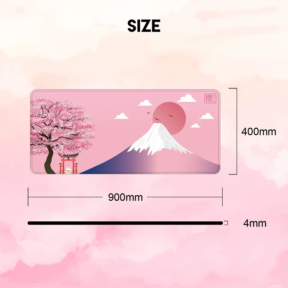 MP905 ATO Sakura Edition Mousepad Deskmat Talla XL 6